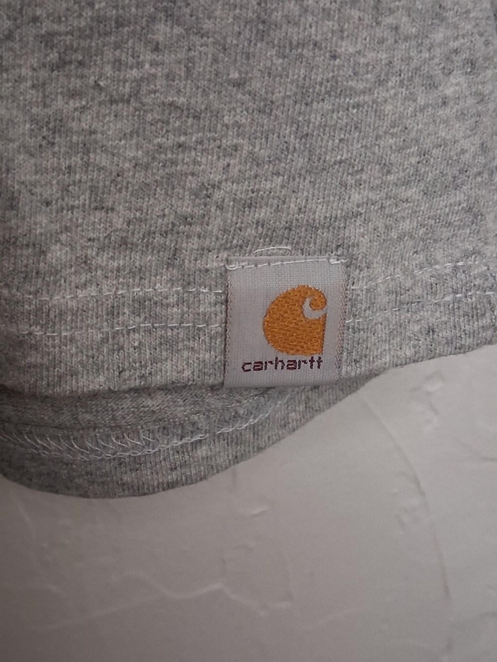 Carhartt Original Fit Gray Long Sleeve Logo Sleeve T-Shirt Youth XL 16/18 Cotton - Picture 3 of 11